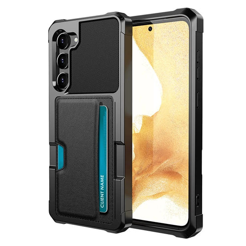 For Samsung Galaxy S23 ZM02 Anti-drop Reinforced Corner Protective Phone Case with Card Slot PU Leather + TPU Wear-resistant Phone Back Cover - 1