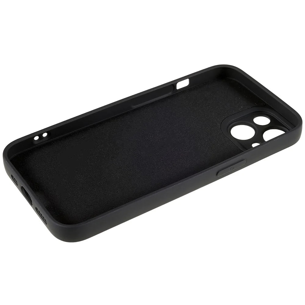 For iPhone 14 Plus Precise Cutout Camera Protection Phone Case Liquid Silicone Texture Soft TPU Arc Edge 2.0mm Thick Shockproof Cover - Black - 6