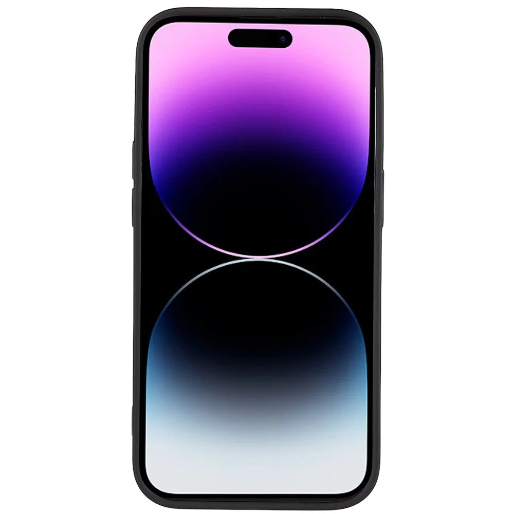 For iPhone 14 Pro Soft TPU 2.0mm Thick Shockproof Phone Case Liquid Silicone Texture Arc Edge Precise Cutout Cover - Black - 3