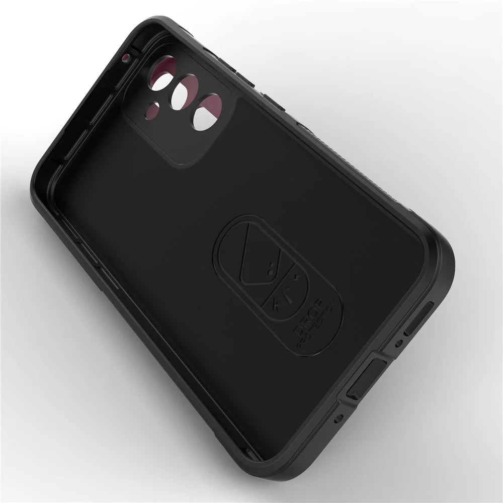 For Samsung Galaxy A54 5G Rugged Back Drop-proof Cell Phone Case Flexible TPU Protective Cover - Black - 3