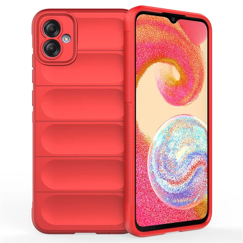 For Samsung Galaxy A04e 4G / F04 4G / M04 4G Soft Rugged Back Cover Anti-scratch Drop-proof Phone Protective Case - Red - 1