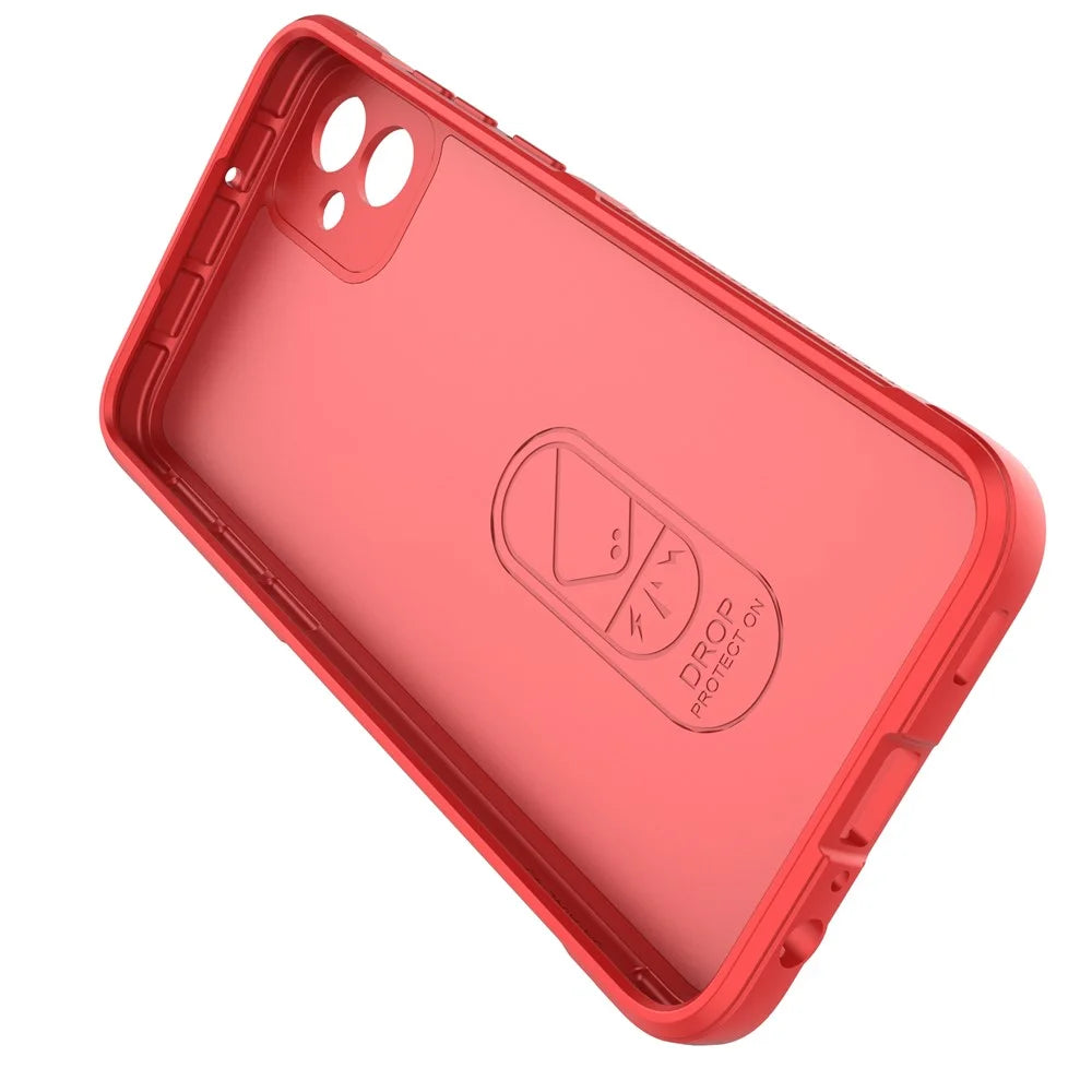 For Samsung Galaxy A04e 4G / F04 4G / M04 4G Soft Rugged Back Cover Anti-scratch Drop-proof Phone Protective Case - Red - 3