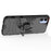 For Samsung Galaxy A04e 4G / F04 4G / M04 4G Ring Kickstand Phone Case PC+TPU Anti-scratch Protective Cover - Black - 2
