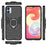 For Samsung Galaxy A04e 4G / F04 4G / M04 4G Ring Kickstand Phone Case PC+TPU Anti-scratch Protective Cover - Black - 6