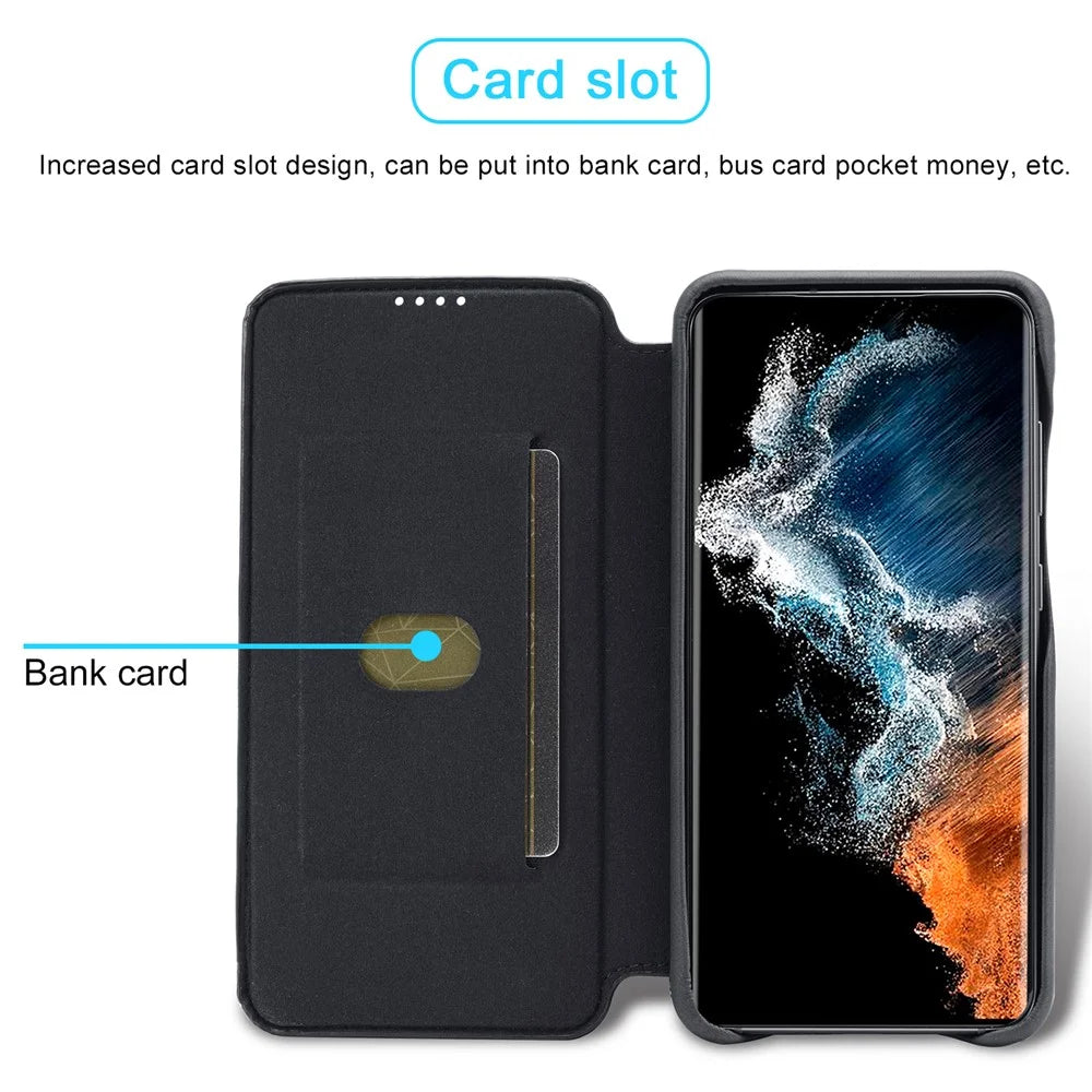 LC.IMEEKE For Samsung Galaxy S23+ PU Leather Stand Phone Case Anti-scratch Cell Phone Cover with Card Slot - Black - 3