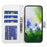 For Samsung Galaxy S22 5G Pattern Printing Stand PU Leather Wallet Phone Case Magnetic Closure Shockproof Protective Flip Cover with Strap - Blue Butterfly - 2