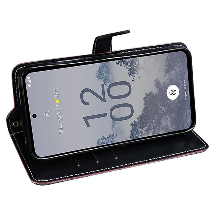 IDEWEI For Nokia C2 2nd Edition Crocodile Texture Anti-drop Cell Phone Cover PU Leather Magnetic Closure Wallet Stand Scratch-resistant Phone Case - Black - 3