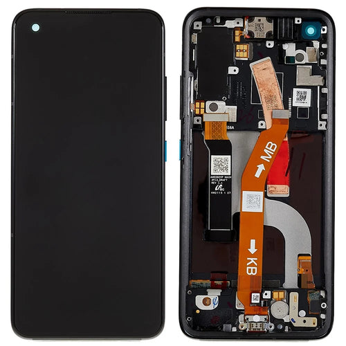 For Asus Zenfone 8 / Zenfone 8z ZS590KS OEM Grade S AMOLED Screen and Digitizer Assembly + Frame Part (without Logo) - Black - 1