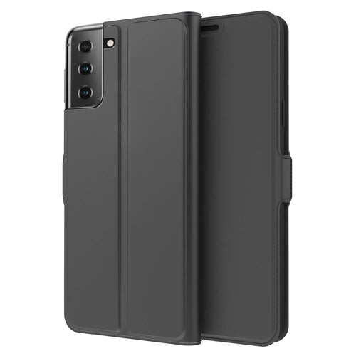Cell Phone Cover Stand For Samsung Galaxy S23+, PU Leather + TPU Anti-fall Flip Phone Case with Card Holder - Black - 1