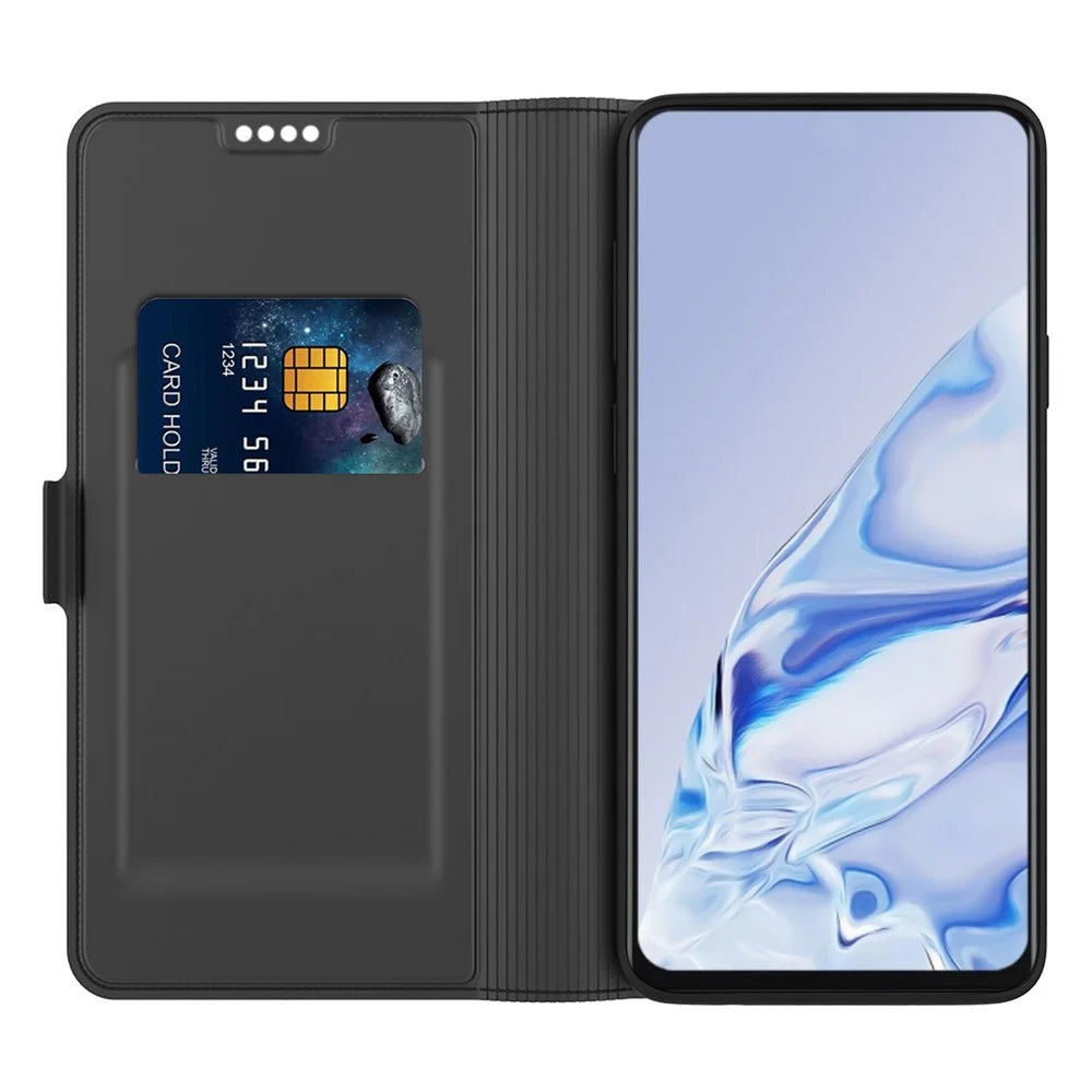 Flip Folio Phone Cover For Google Pixel 7 5G PU Leather Stand Card Holder Inner TPU Magnetic Anti-drop Phone Case - Black - 2