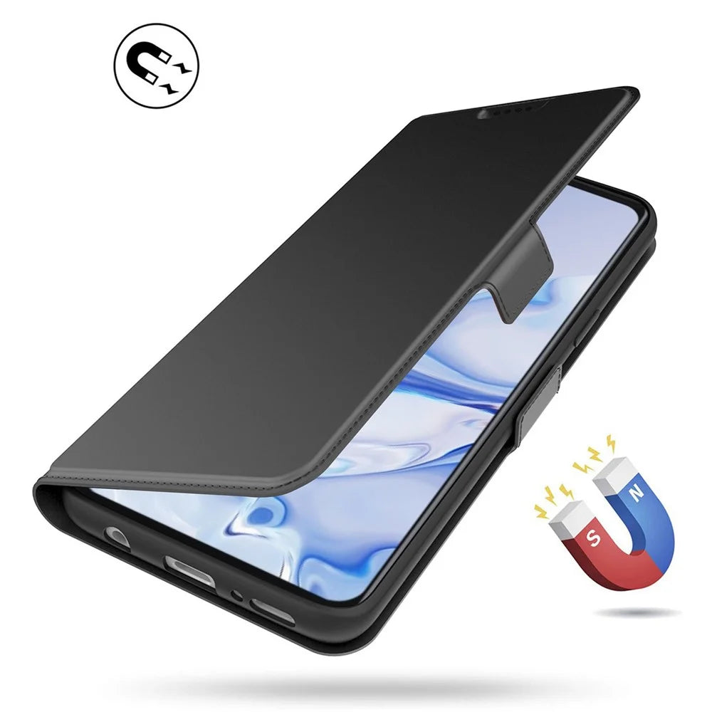 Flip Folio Phone Cover For Google Pixel 7 5G PU Leather Stand Card Holder Inner TPU Magnetic Anti-drop Phone Case - Black - 4