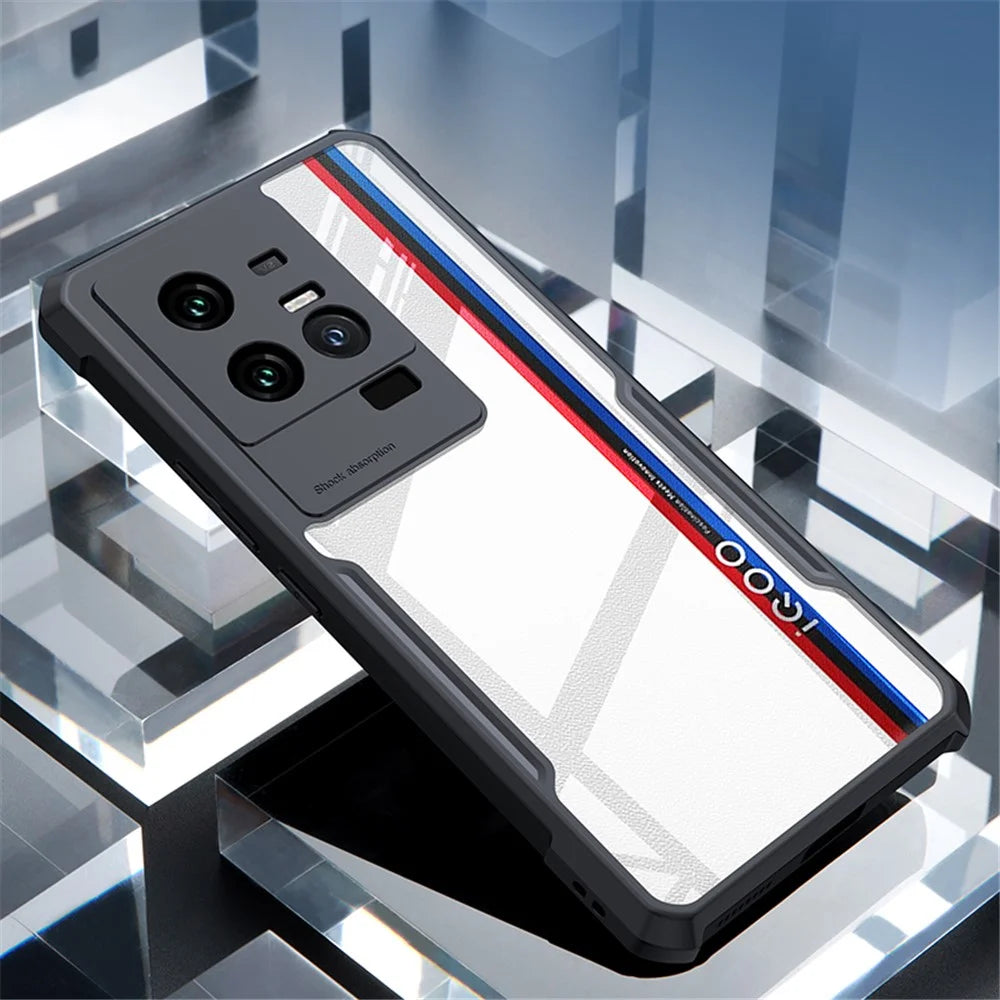 XUNDD For vivo iQOO 11 5G Precise Cutouts Acrylic + TPU Phone Case Anti-drop Protective Phone Back Cover - Black - 2