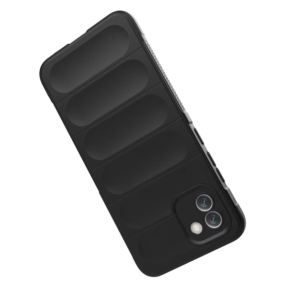 For Samsung Galaxy A03 (164.2mm) Shockproof TPU Cell Phone Cover Rugged Back Anti-Scratch Anti-Slip Case - Black - 3