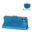 For Samsung Galaxy A04e 4G / F04 4G / M04 4G Case Floral Pattern PU Leather Wallet Stand Phone Cover - Blue - 4