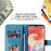 For Samsung Galaxy A04e 4G / F04 4G / M04 4G Case Floral Pattern PU Leather Wallet Stand Phone Cover - Blue - 7