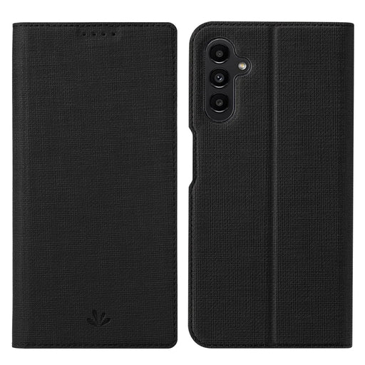 VILI DMX Series for Samsung Galaxy A14 5G / 4G PU Leather Flip Case Card Slots Stand Magnetic Auto-absorbed Protective Phone Cover - Black - 1
