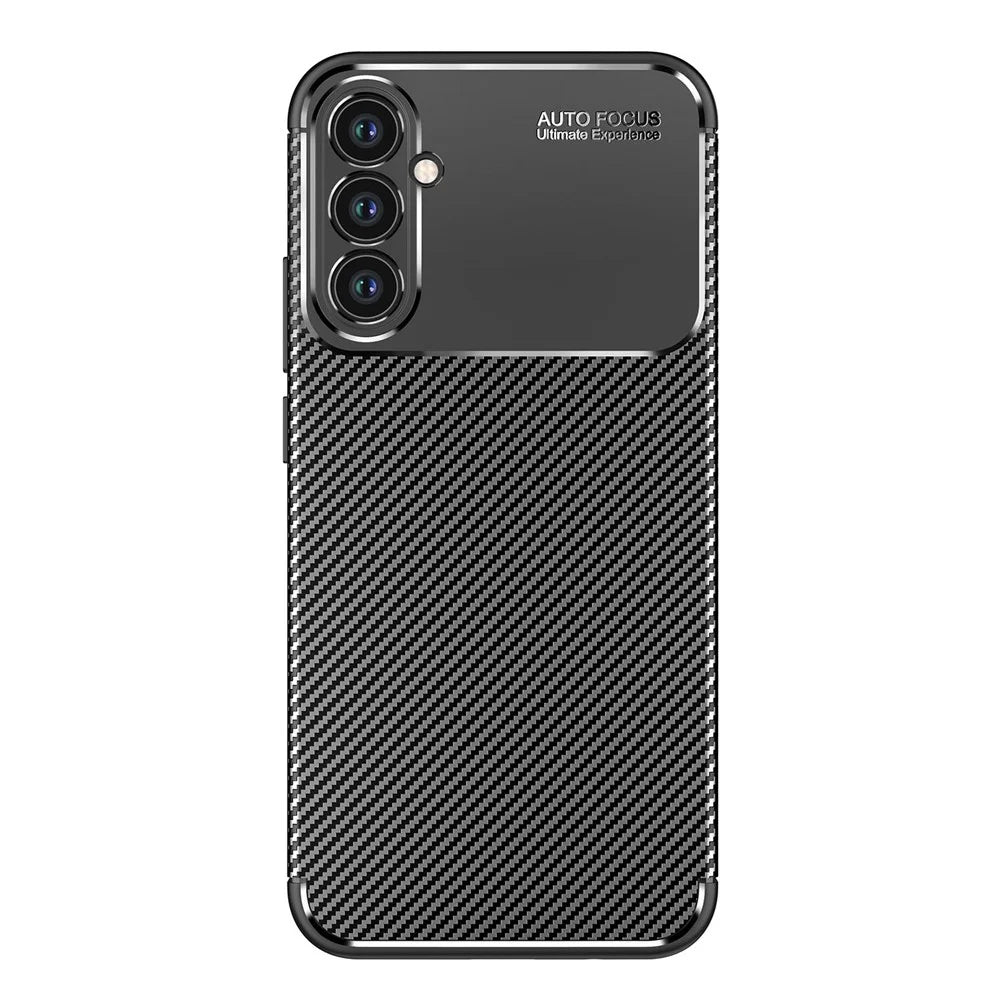 For Samsung Galaxy A34 5G Anti-Scratch Carbon Fiber Texture Phone Case Soft TPU Shockproof Protective Cover - 3