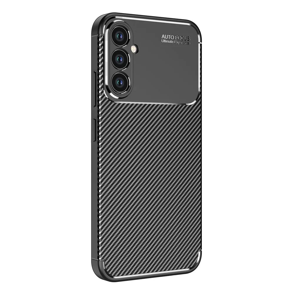 For Samsung Galaxy A34 5G Anti-Scratch Carbon Fiber Texture Phone Case Soft TPU Shockproof Protective Cover - 4