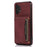 For Samsung Galaxy A32 4G (EU Version) Tri-fold Wallet PU Leather Coated TPU Case Drop-proof Kickstand Phone Cover - Wine Red - 1