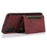 For Samsung Galaxy A32 4G (EU Version) Tri-fold Wallet PU Leather Coated TPU Case Drop-proof Kickstand Phone Cover - Wine Red - 3