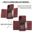 For Samsung Galaxy A32 4G (EU Version) Tri-fold Wallet PU Leather Coated TPU Case Drop-proof Kickstand Phone Cover - Wine Red - 5