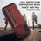 For Samsung Galaxy A32 4G (EU Version) Tri-fold Wallet PU Leather Coated TPU Case Drop-proof Kickstand Phone Cover - Wine Red - 6