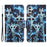 For Samsung Galaxy A34 5G Cross Texture PU Leather Flip Protective Case Pattern Printing Magnetic Stand Wallet Cover with Strap - Giraffes - 1