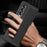 Shockproof Case for Samsung Galaxy Z Fold3 5G Anti-Fall Hard PC Phone Case Rubberized Protective Case with Elastic Strap - Black - 4