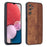 AZNS For Samsung Galaxy A14 5G / A14 4G PU Leather Coated TPU Phone Back Cover Imprinted Pattern Anti-fall Protective Phone Case - Brown - 1
