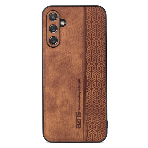 AZNS For Samsung Galaxy A14 5G / A14 4G PU Leather Coated TPU Phone Back Cover Imprinted Pattern Anti-fall Protective Phone Case - Brown - 2
