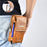 PULOKA PU Leather Hanging Waist Bag Phone Pouch Coin Pen Carrying Bag Phone Case for Cell Phones Under 7.2 Inch - Yellowish-brown - 3
