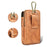 PULOKA PU Leather Hanging Waist Bag Phone Pouch Coin Pen Carrying Bag Phone Case for Cell Phones Under 7.2 Inch - Yellowish-brown - 6
