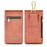 PULOKA PU Leather Waist Bag Vertical Style Zipper Pockets Belt Loop Phone Case Pouch - Brown - 1