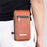 PULOKA PU Leather Waist Bag Vertical Style Zipper Pockets Belt Loop Phone Case Pouch - Brown - 4