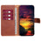 For TCL 40R 5G Shockproof Magnetic PU Leather Flip Phone Case RFID Blocking Wallet Stand Folio Cover - Brown - 2