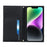 For iPhone 14 Rhombus Imprinted Phone Case PU Leather Zipper Pocket Wallet Stand Drop-proof Flip Phone Cover with Shoulder Strap - Black - 2