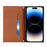 Cell Phone Cover For iPhone 14 Pro, PU Leather Zipper Pocket Wallet Stand Protective  Rhombus Imprinted Phone Case with Shoulder Strap - Brown - 2