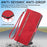 For Samsung Galaxy S23+ Zipper Wallet Case with Strap Flower Imprint PU Leather Phone Cover - Red - 5