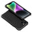 ELEMENT BOX For iPhone 14 Plus 3-Piece Design Hard PC Back Metal Frame Hybrid Cover Shockproof Cell Phone Case - Black  /  Black - 1