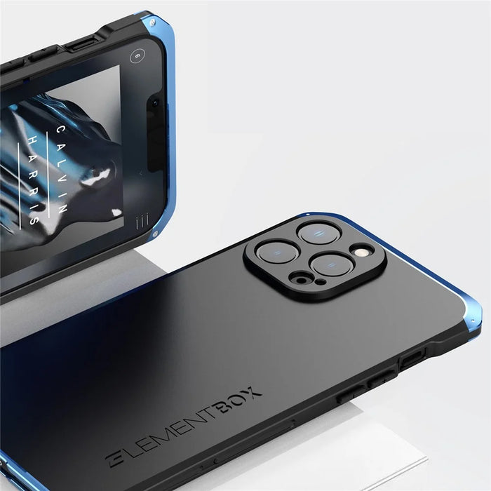ELEMENT BOX For iPhone 13 Pro 6.1 inch 3-Piece Design Phone Case Hard PC + Metal Frame Drop-proof Protection Cover - Black  /  Red - 4