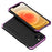 ELEMENT BOX For iPhone 13 mini 5.4 inch 3-Piece Design Hard PC Back Metal Frame Cover Hybrid Phone Case - Black  /  Purple - 1