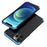 ELEMENT BOX For iPhone 12 / 12 Pro 6.1 inch 3-Piece Design Hard PC Back Metal Frame Phone Case Shockproof Protection Cover - Black  /  Blue - 1
