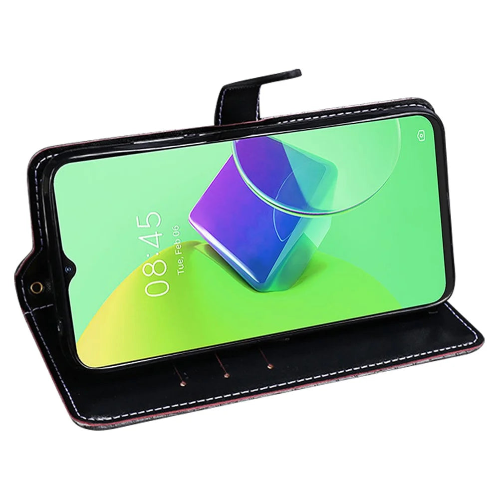 IDEWEI For TECNO Phantom X2 5G Crocodile Texture PU Leather Stand Wallet Case Magnetic Clasp Phone Cover - Black - 3