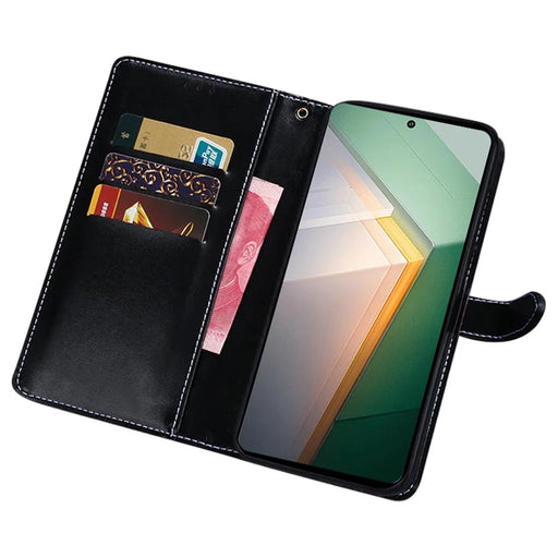 IDEWEI For vivo iQOO 11 5G Crocodile Texture PU Leather Stand Phone Cover Full Protection Wallet Case - Black - 2