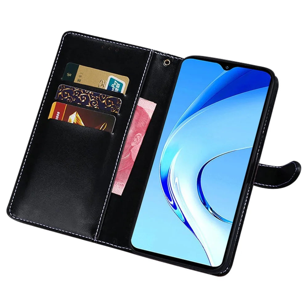 IDEWEI For Ulefone Note 14 Crocodile Texture PU Leather Wallet Case Magnetic Clasp Foldable Stand Cover - Black - 2