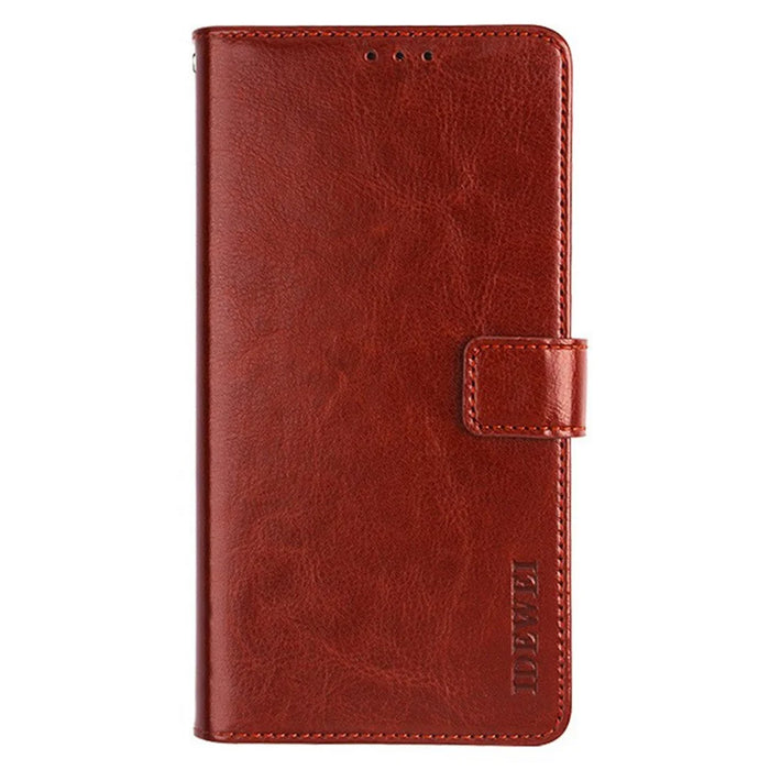 IDEWEI For Ulefone Note 14 Crazy Horse Texture PU Leather Phone Case Stand Wallet Full Protection Inner TPU Cover - Brown - 7