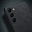 SULADA For Samsung Galaxy S23 Anti-scratch Phone Back Cover PU Leather Coated TPU + PC Protective Phone Case - Black - 7