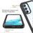 For Samsung Galaxy A54 5G Scratch Proof Hard Acrylic + PC + Soft TPU Phone Case Clear Back Cover - Black - 4