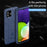 For Samsung Galaxy A04e 4G / F04 4G / M04 4G Anti-scratch Phone Case Rugged Square Grid Texture Shockproof Soft TPU Back Cover - Blue - 2
