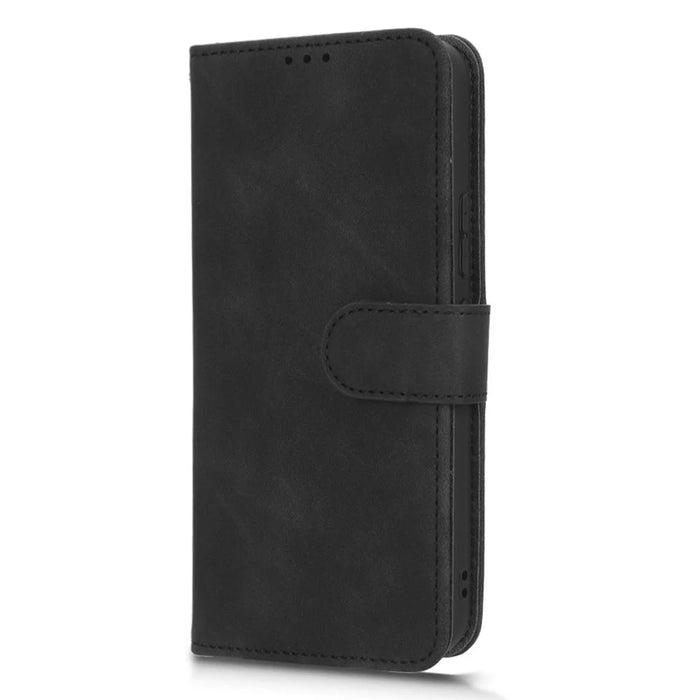 Phone Case For Samsung Galaxy A54 5G Skin-Touch Feeling Flip Leather Wallet Cover Foldable Stand - Black - 5